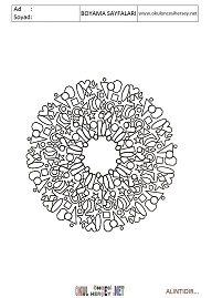 Mandala boyama sayfaları